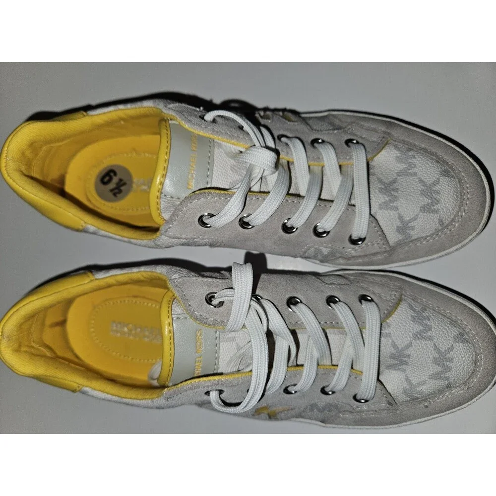 Michael Kors Yellow, Gray and Cream Sneakers